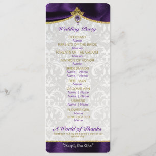 Royal Fairytale IWedding Program