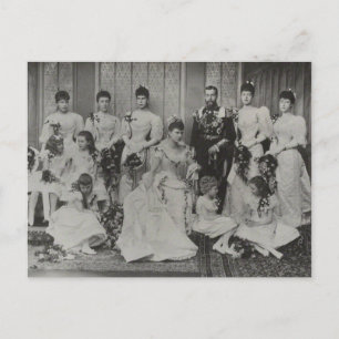 Royal Family England - Wedding Group 1893 Postcard