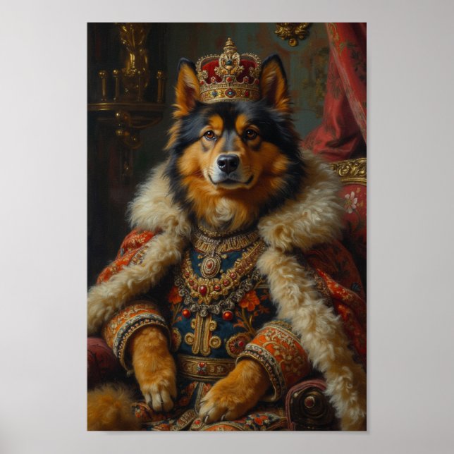 Royal Finnish Lapphund Portrait Poster (Front)