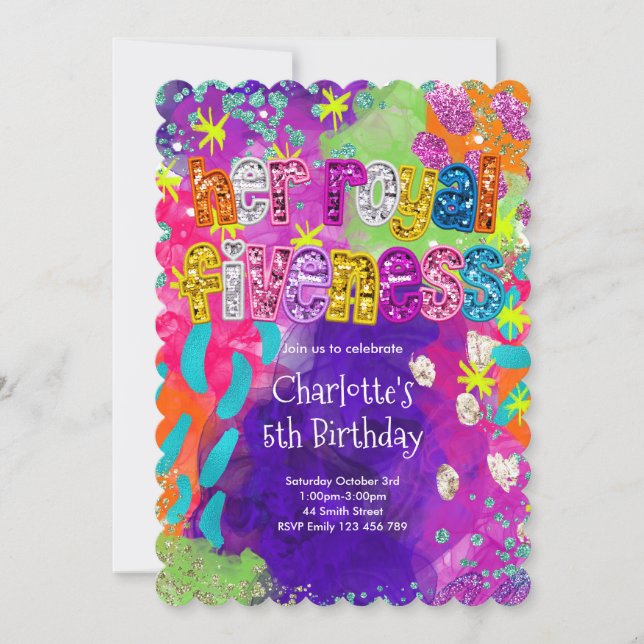 Royal Fiveness 5th Birthday Invitation (Front)
