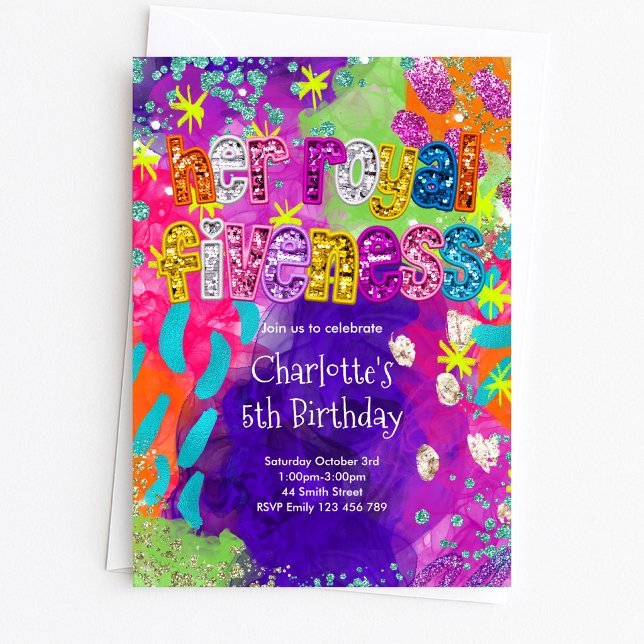 Royal Fiveness 5th Birthday Invitation (Creator Uploaded)