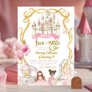 Royal Fiveness a Princess Birthday Invitation