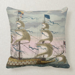 Royal (flagship) of the English fleet, flying the Cushion