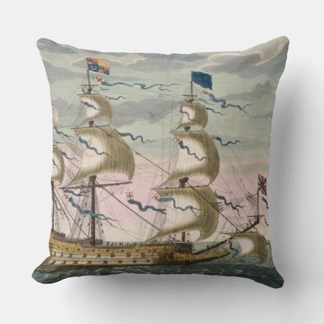 Royal (flagship) of the English fleet, flying the Cushion (Front)