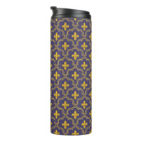 Royal Fleur-de-Lis Purple and Gold Pattern