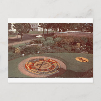 Royal Floral Clock Vintage Garden Photograph Postcard