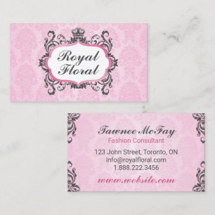 Royal Floral Crown Business Card