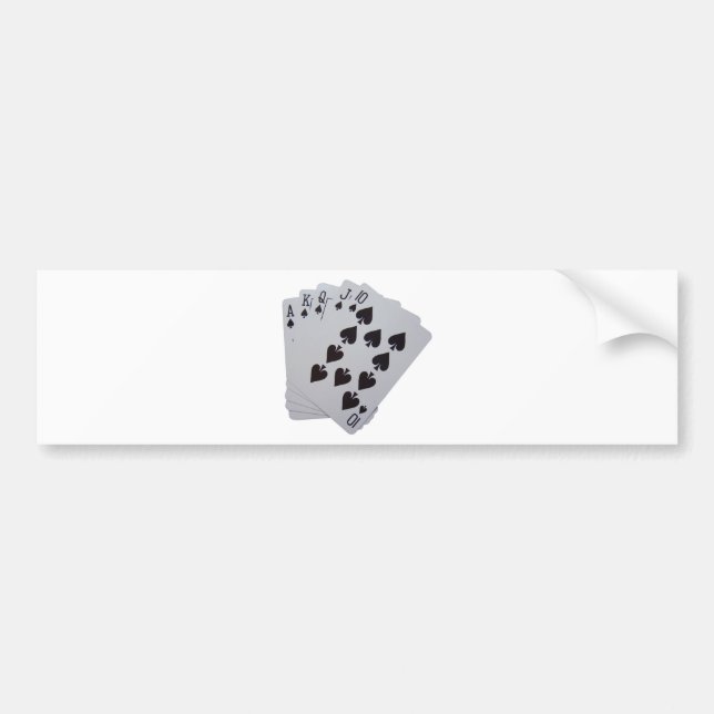 Royal Flush Bumper Sticker (Front)