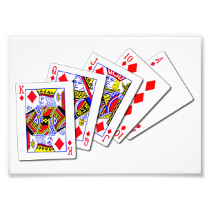 Royal Flush Diamonds Photo Print