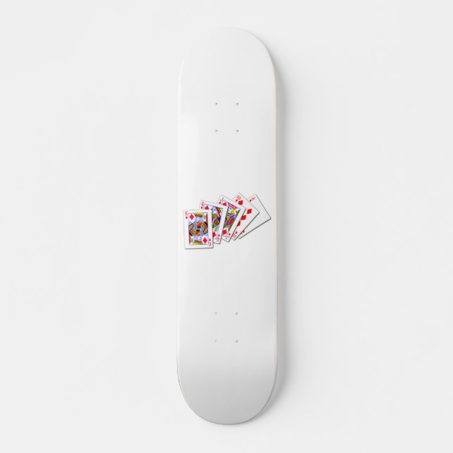 Royal Flush Diamonds Skateboard (Front)