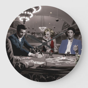 Royal Flush Large Clock