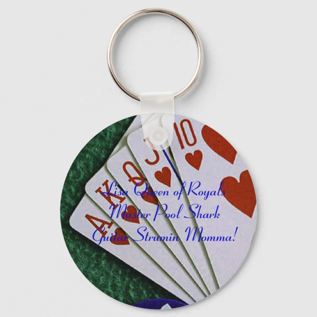 Royal Flush Queen Keychain (Front)