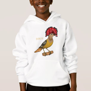 Royal flycatcher bird cartoon illustration