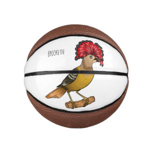 Royal flycatcher bird cartoon illustration mini basketball