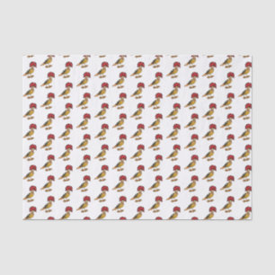 Royal flycatcher bird cartoon illustration tissue paper