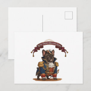 Royal French Bulldog Guard Vintage Dog Art Postcard