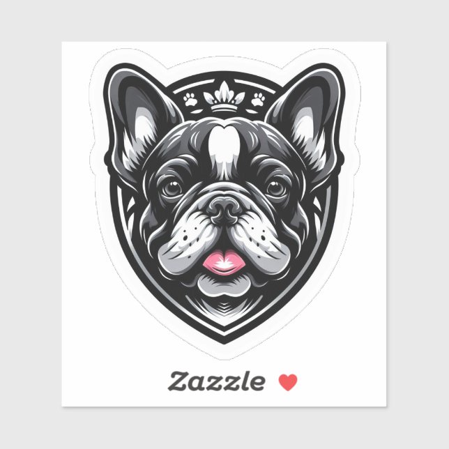 Royal French Bulldog Mascot Crest (Sheet)