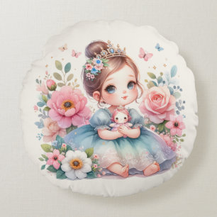 Royal Garden Princess Round Cushion