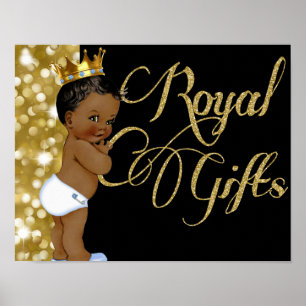 Royal Gifts  African Prince  Gold Glitter Gift Poster
