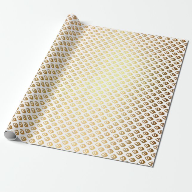 Royal Glam Golden Peacock Princess Wrapping Paper (Unrolled)