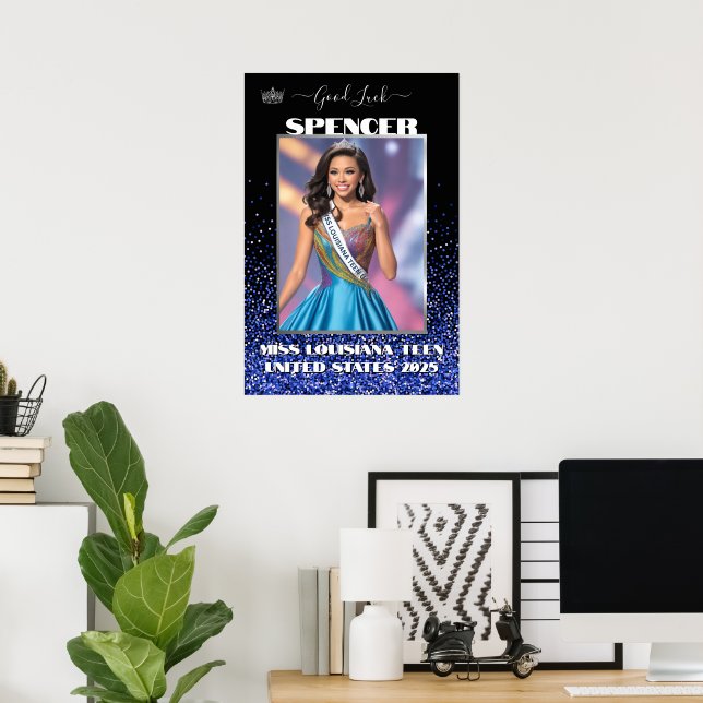 Royal Glitter Glitz Custom Pageant Door Banner Poster (Home Office)