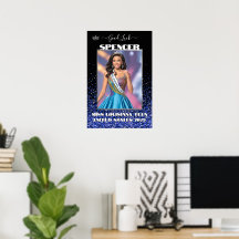 Royal Glitter Glitz Custom Pageant Door Banner