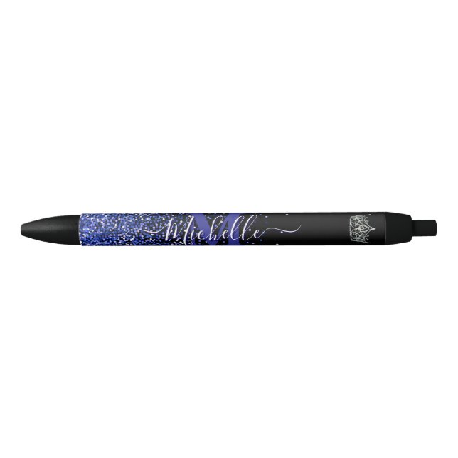 Royal Glitz Monogram Crown Custom Autograph Pen (Front)