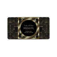 Royal Gold Black Art Deco 20s Wedding