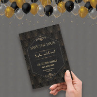 Royal Gold Black Great Gatsby Art Deco Wedding