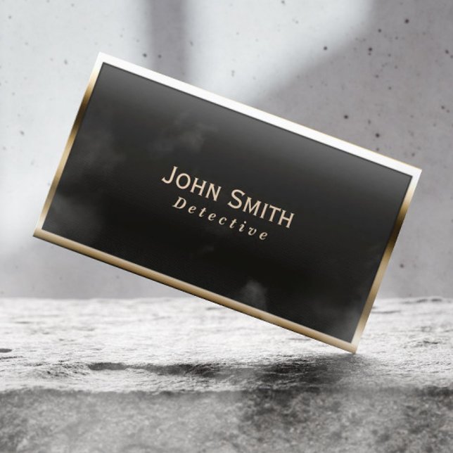 Royal Gold Border Detective Business Card (Creator Uploaded)