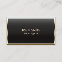 Royal Gold Border Geologist Business Card