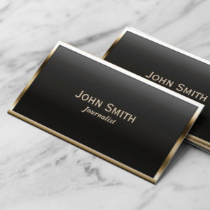 Royal Gold Border Journalist Business Card