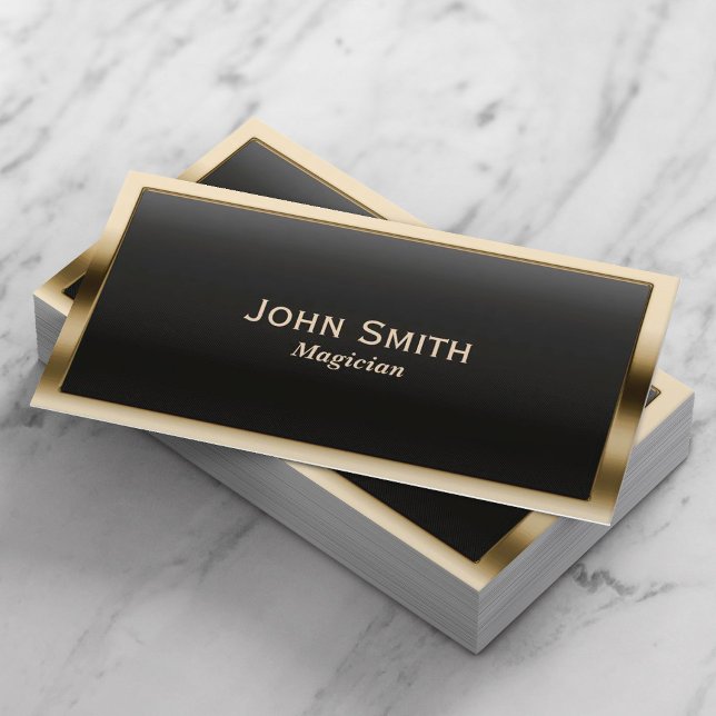 Royal Gold Border Magician Business Card (Creator Uploaded)