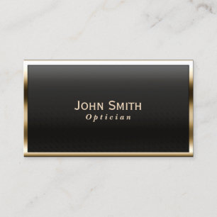 Royal Gold Border Optician Business Card