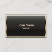 Royal Gold Border Podiatrist Business Card