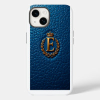 Royal Gold Crown Letter E Monogram Luxe