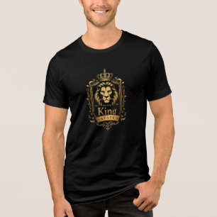 "Royal Gold Crown T-Shirt Elegant Black & Gold L Tri-Blend Shirt