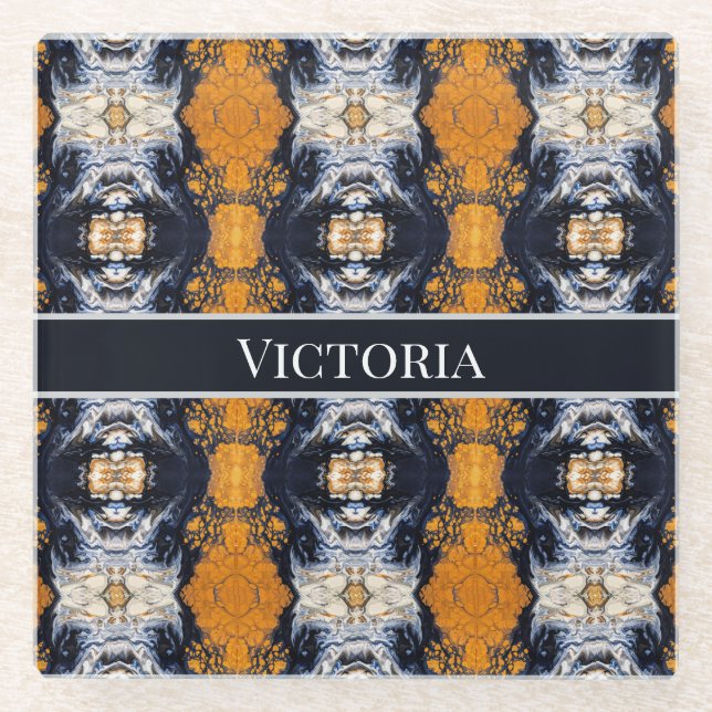 Royal Gold, custom Glass Coaster (Front)