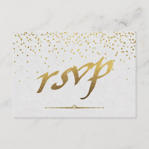 Royal Gold Foil Wedding Custom RSVP Card