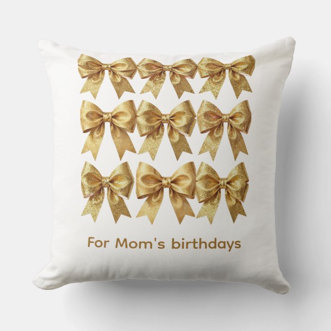 Royal Gold Glitter Focal Point Cushion (Front)