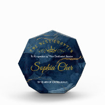 Royal Gold & Navy Retirement Award Plaque