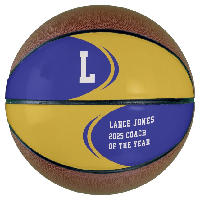 Royal Gold Personalised Basketball (Front)