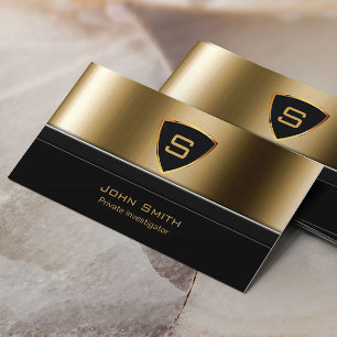 Royal Gold Shield Investigator Business Card