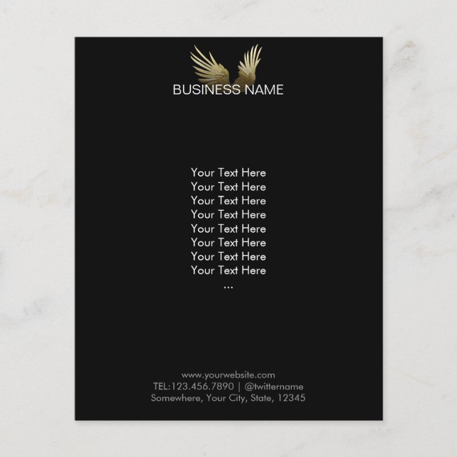 Royal Gold Wings Professional Dark Flyer (Front)