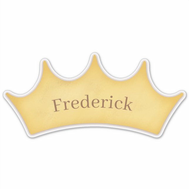 Royal Golden Crown Baby & Kids Personalised Name (Front)
