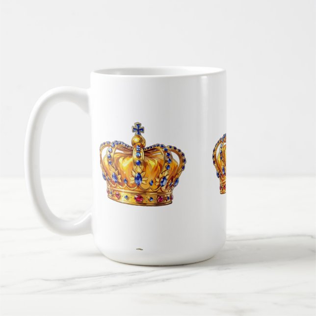 Royal golden crown coffee mug (Left)