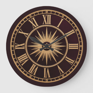 Royal Golden Crown  Large Clock