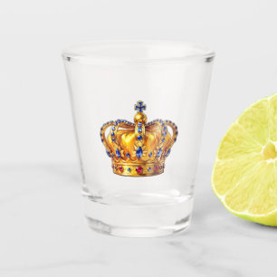 Royal golden crown shot glass