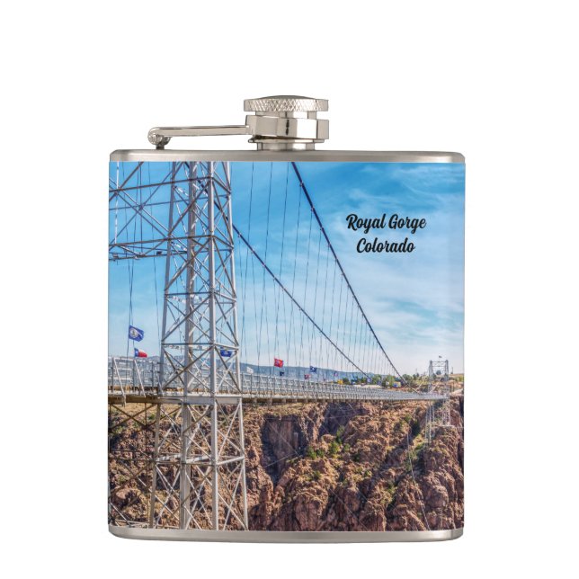 Royal Gorge Bridge Side View Flask (Front)