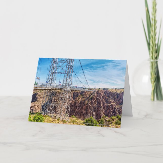 Royal Gorge Bridge Side View Greeting Card (Front)